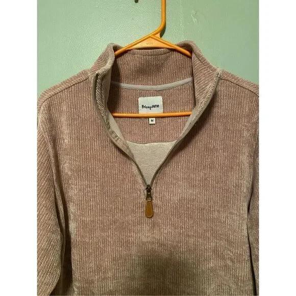 Prissy Jane Brown Beige 1/4 Zip Pullover Size Medium - Picture 4 of 6